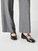 Ballerinas Met Riempjes Uit Leder Tamaris Zwart women 45-vue-porte